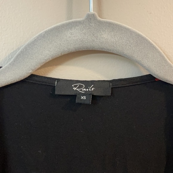 Rails Lola Metallic Cherries Long Sleeve Wrap Dress XS - Picture 5 of 9